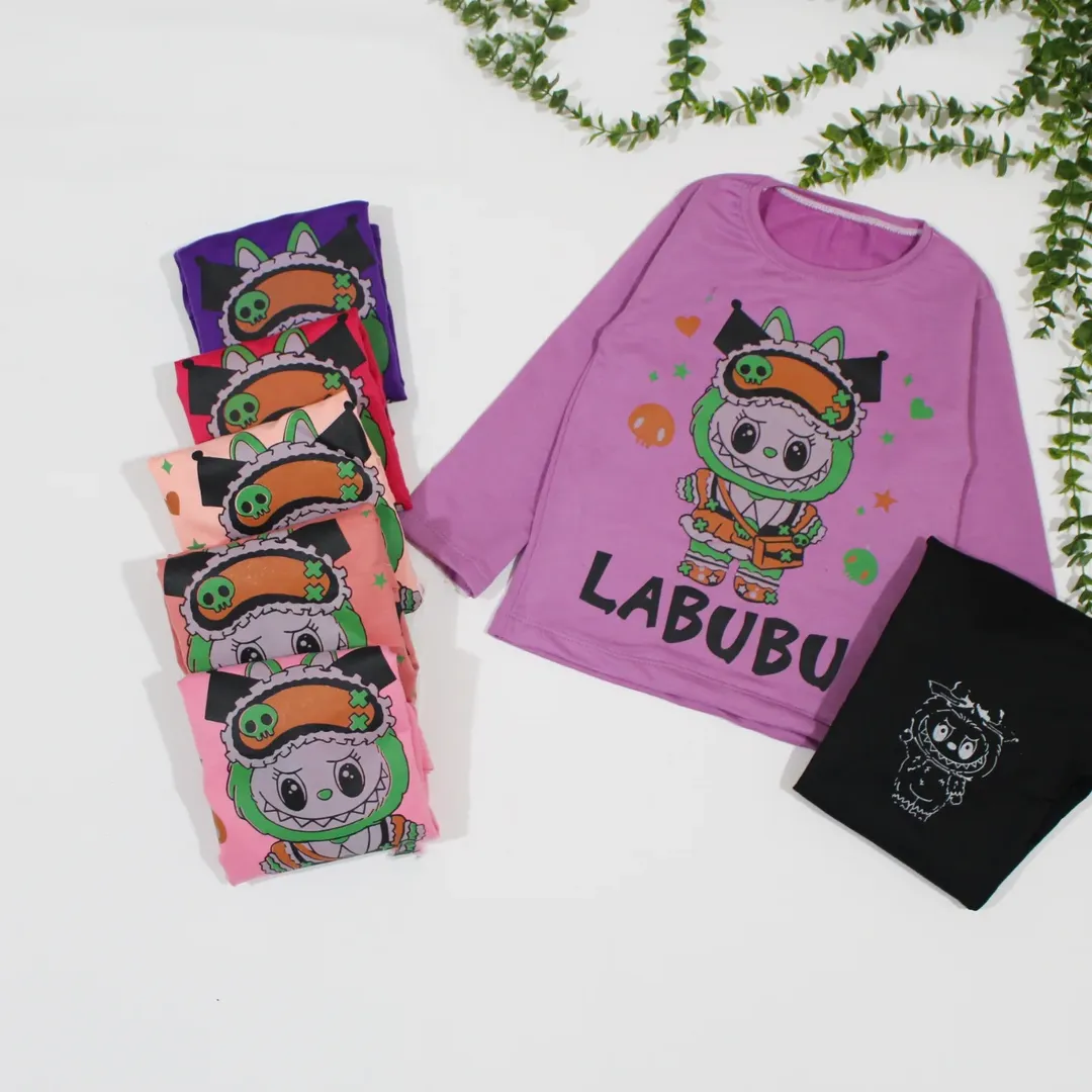 ست بلوز و شلوار اسپان لاکرا لبوبو سایز 40/45/50/55